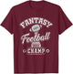 Fantasy Football League Champ 2023 - Winner Trophy T-Shirt - T-Shirt | Maroon