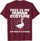 Cute Goose Design Women Farm Animal Goose Lovers T-Shirt - T-Shirt | Maroon