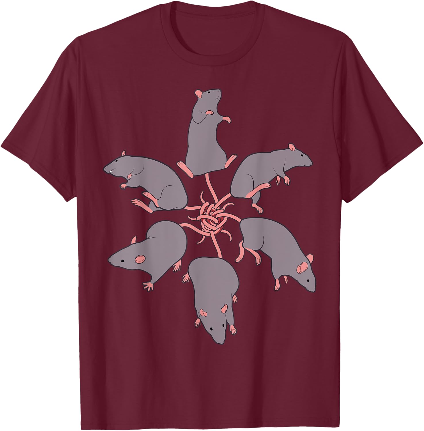 Rat King T-Shirt - T-Shirt | Maroon