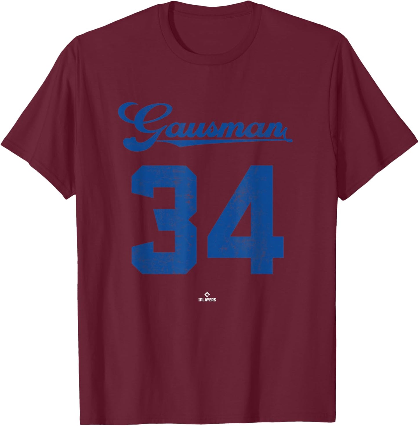 Kevin Gausman 34 Kevin Gausman Toronto MLBPA T-Shirt - T-Shirt | Maroon