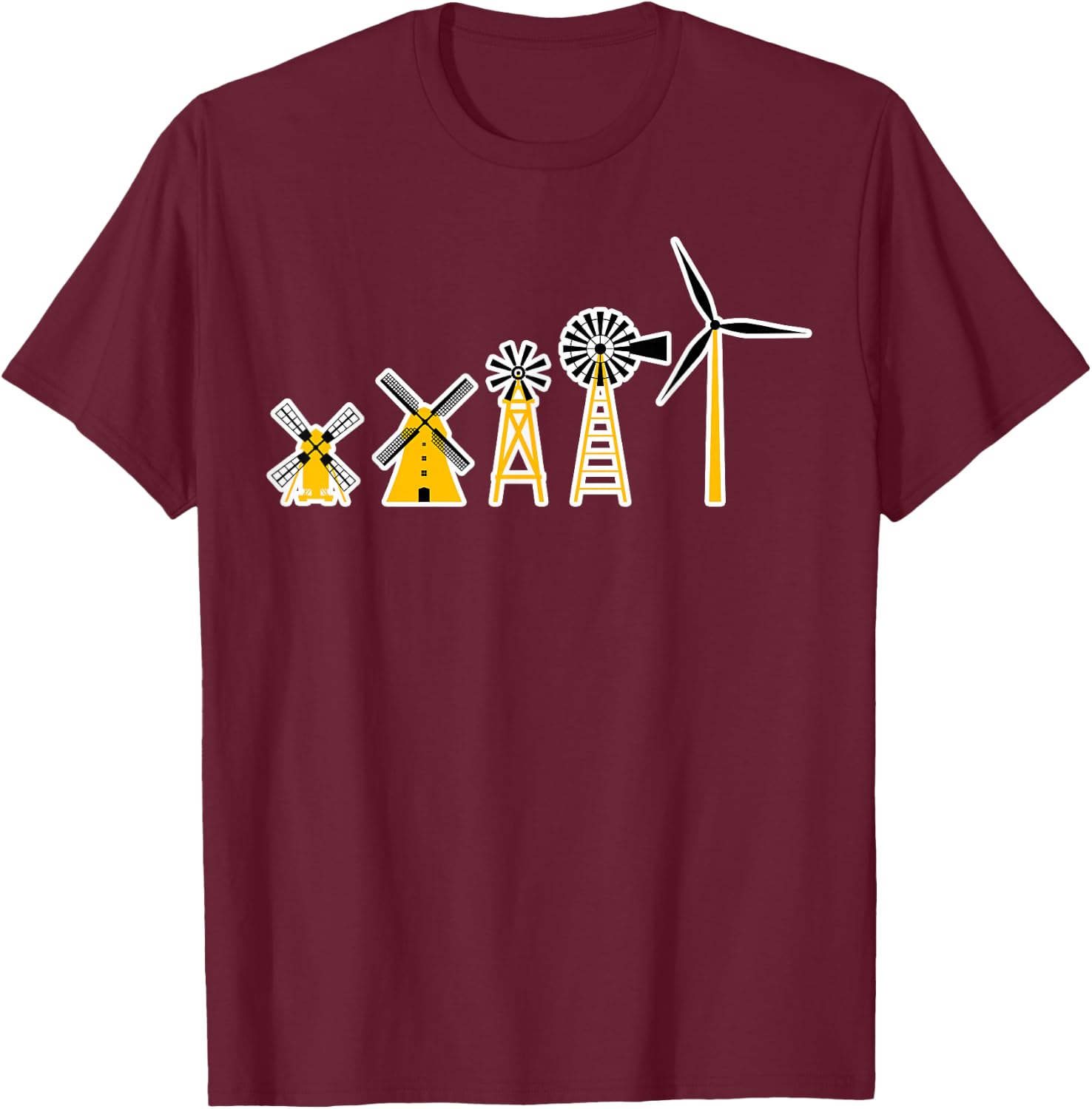 Windmill Technician Windpumps Operator Wind Engineer T-Shirt - T-Shirt | Maroon
