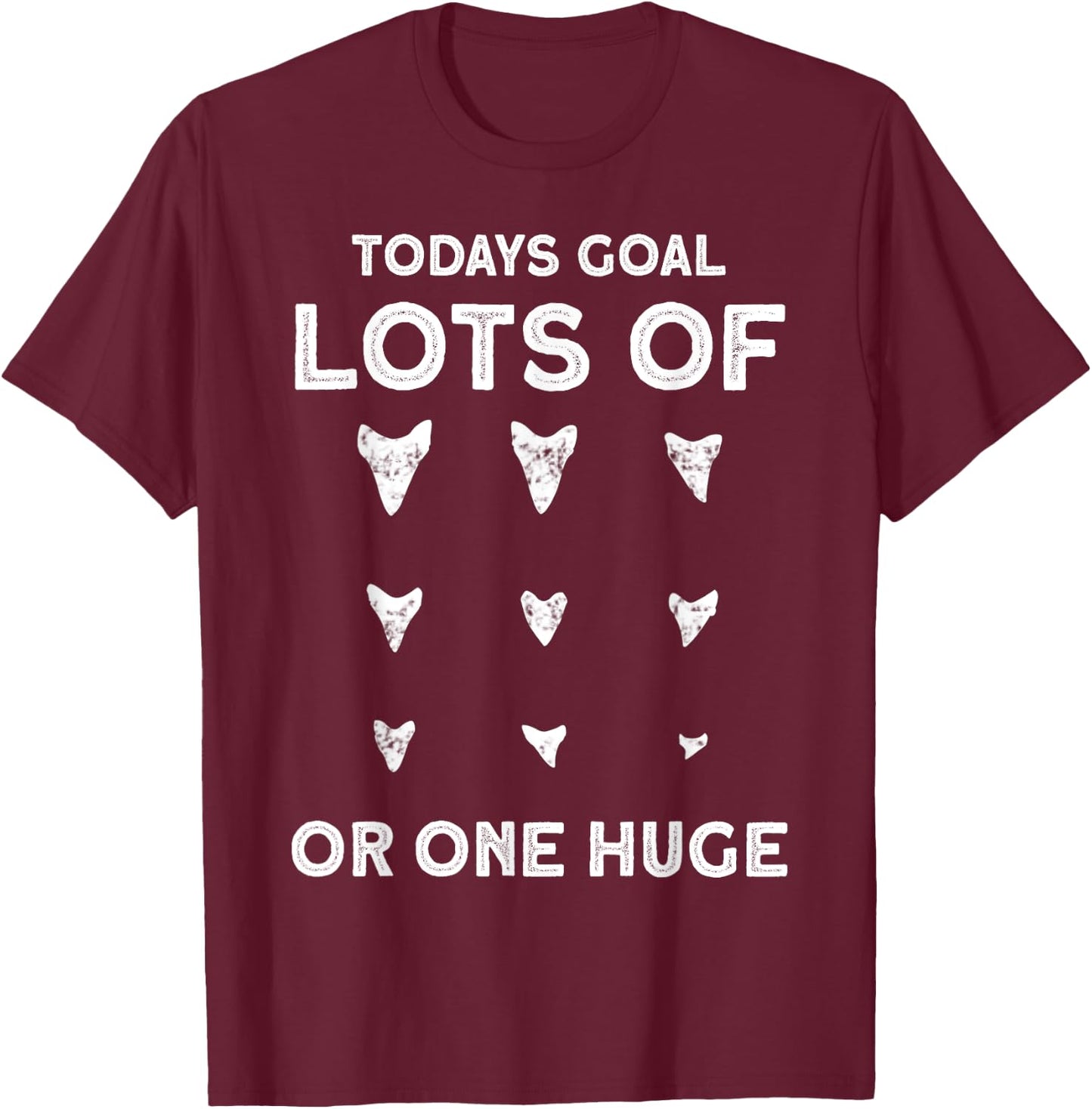 Fossil hunter Shark tooth collector T-Shirt - T-Shirt | Maroon