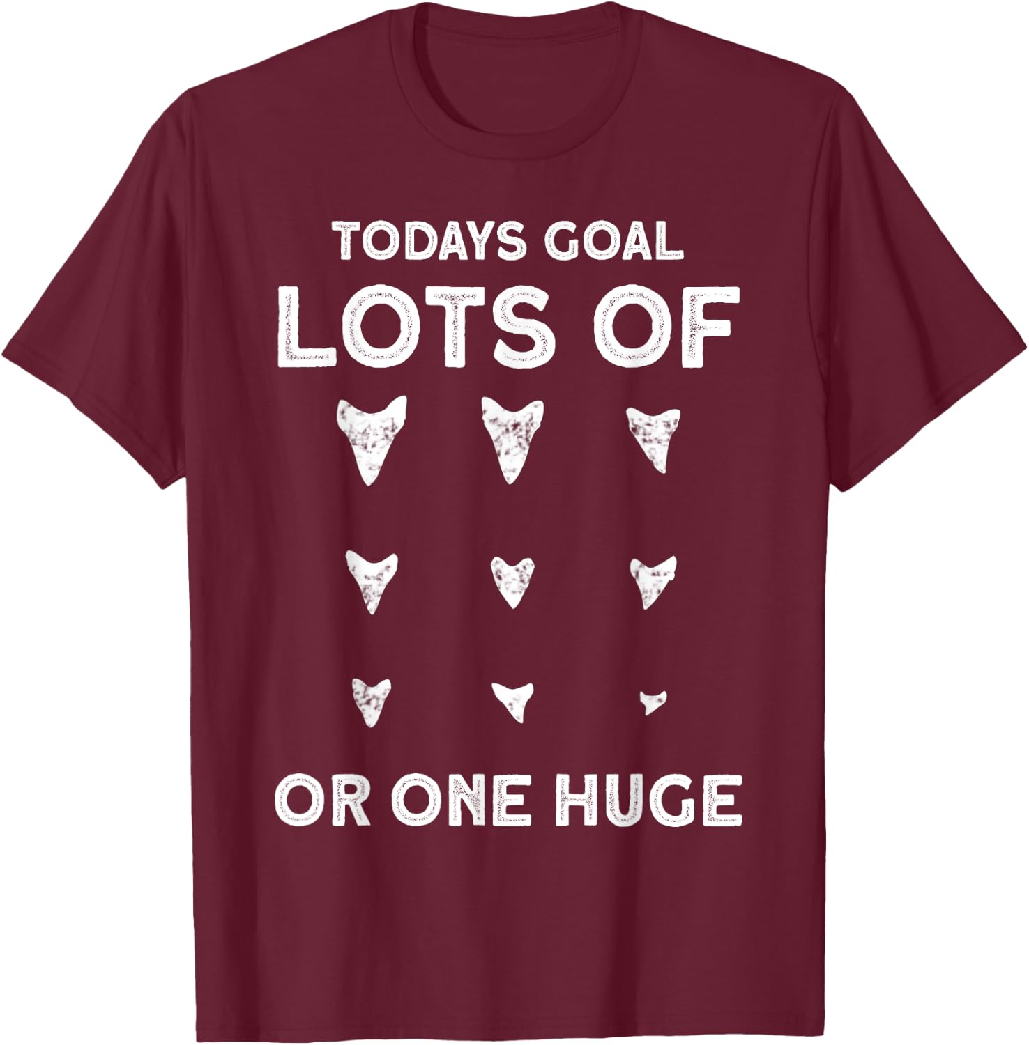 Fossil hunter Shark tooth collector T-Shirt - T-Shirt | Maroon
