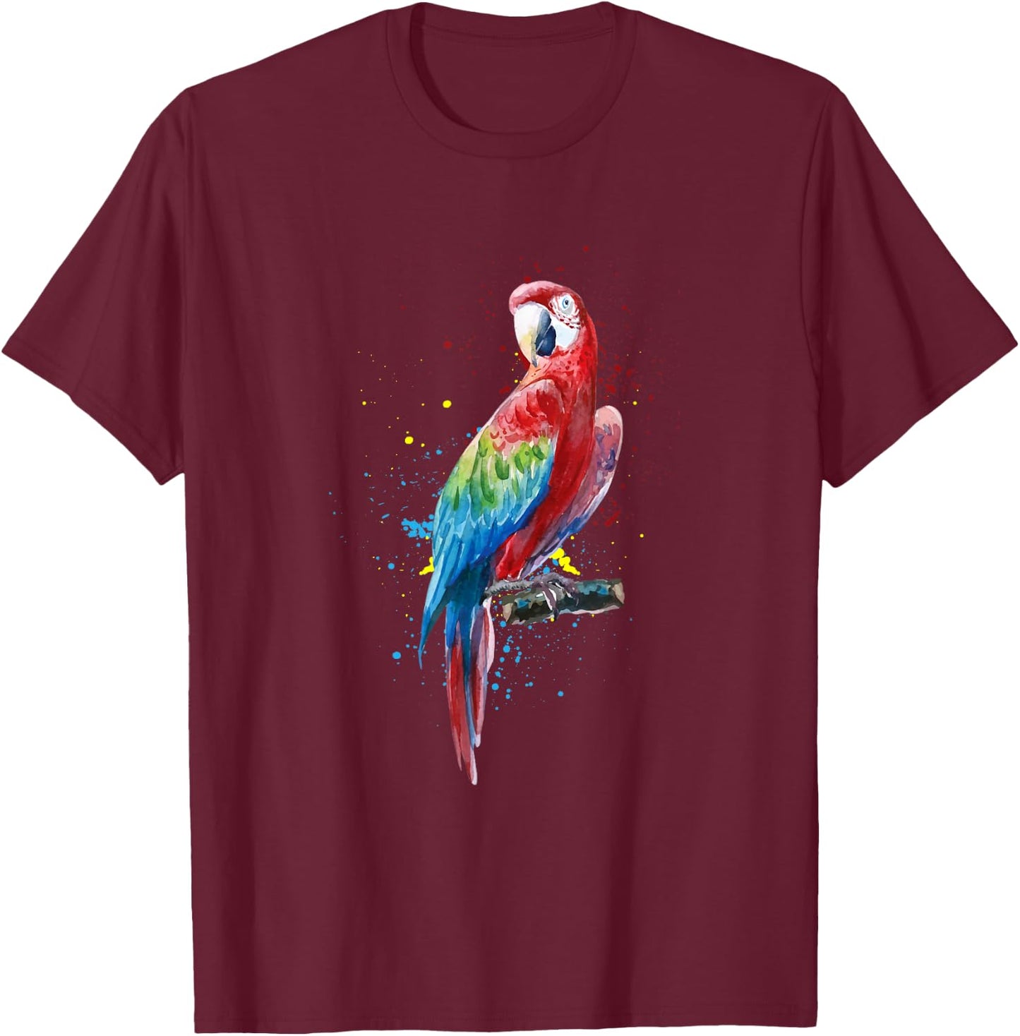 Watercolour Macaw Macaw Shirt Men Macaw Kids T-Shirt - T-Shirt | Maroon