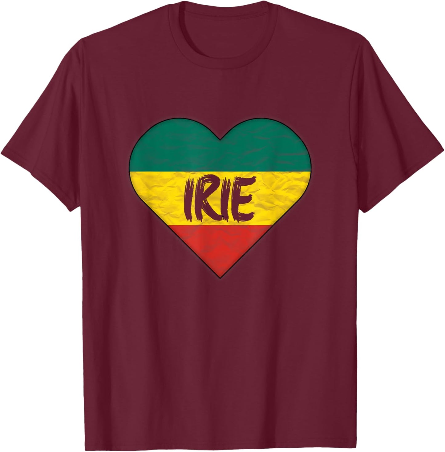 Vintage Reggae Irie Feel - Jamaican Rasta Roots Reggae T-Shirt - T-Shirt | Maroon