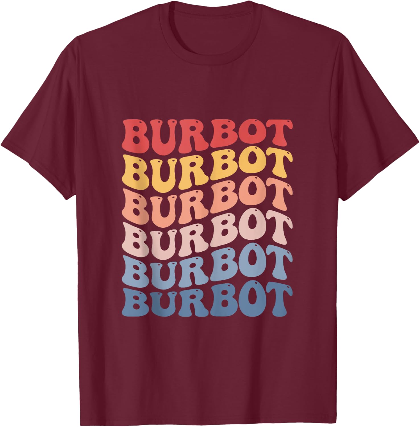 Burbot Groovy Retro Fish T-Shirt - T-Shirt | Maroon