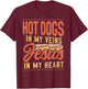 Hot Dog Adult Jesus Faith Christian Hot Dog In My Veins T-Shirt - T-Shirt | Maroon