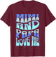 Kids Mimi and Papa Love Me Grandson T-Shirt - T-Shirt | Maroon