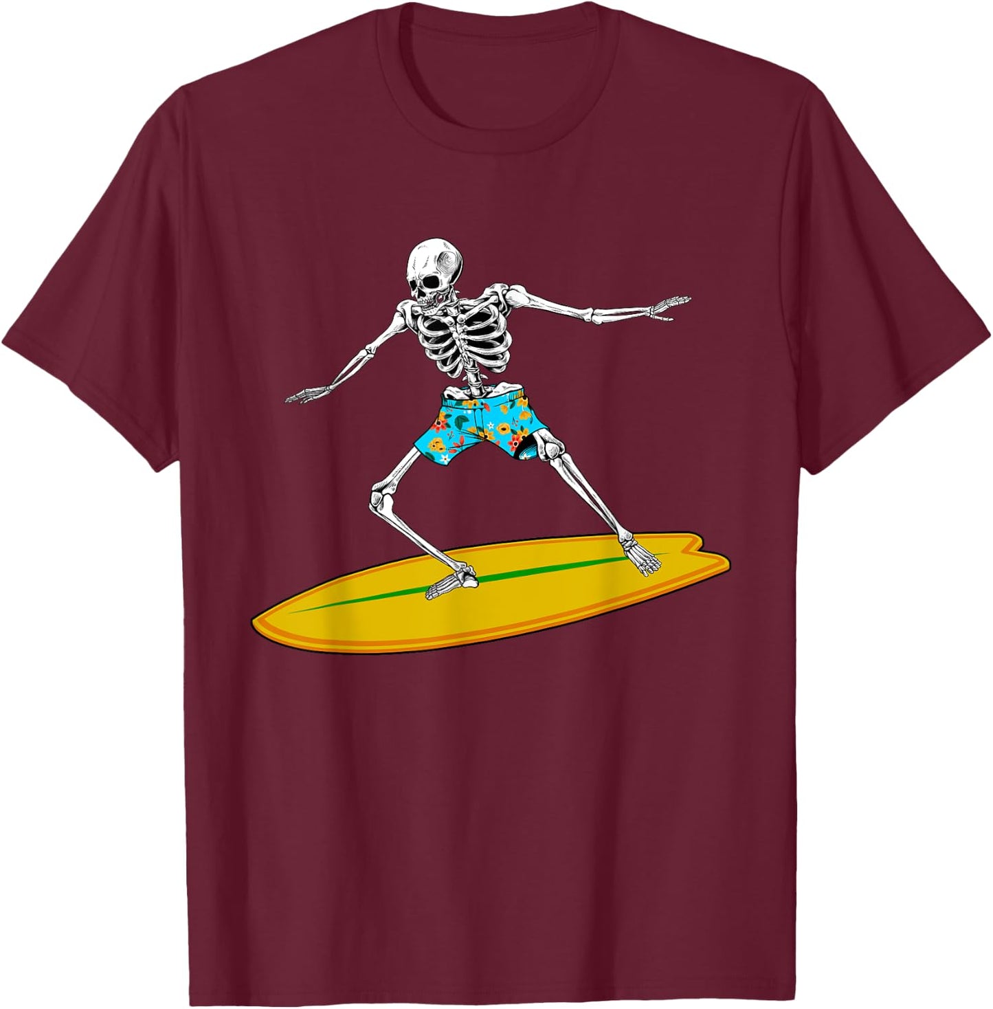 Cool Surfing Art Women Surfboard Surf Coach Surfer T-Shirt - T-Shirt | Maroon