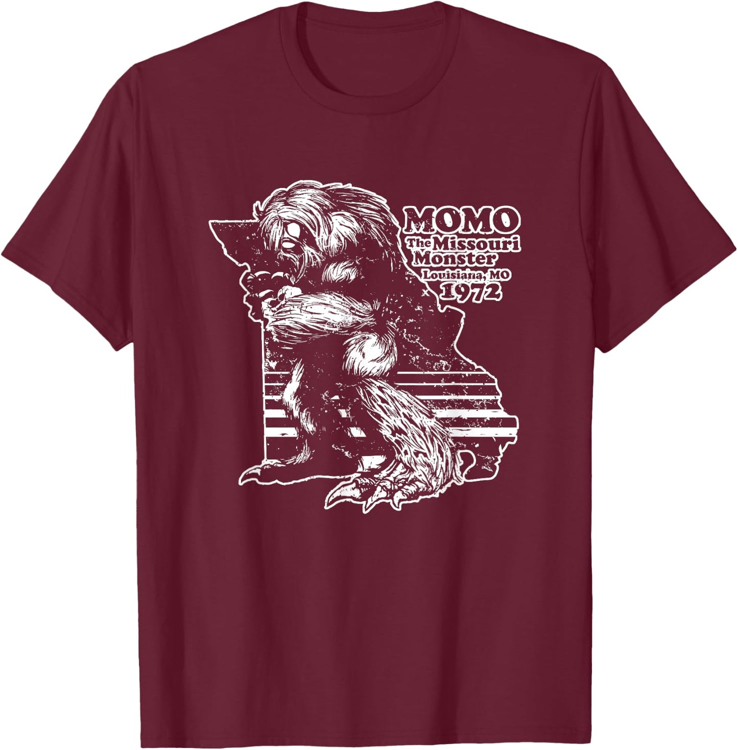 Momo The Missouri Monster T-Shirt - T-Shirt | Maroon
