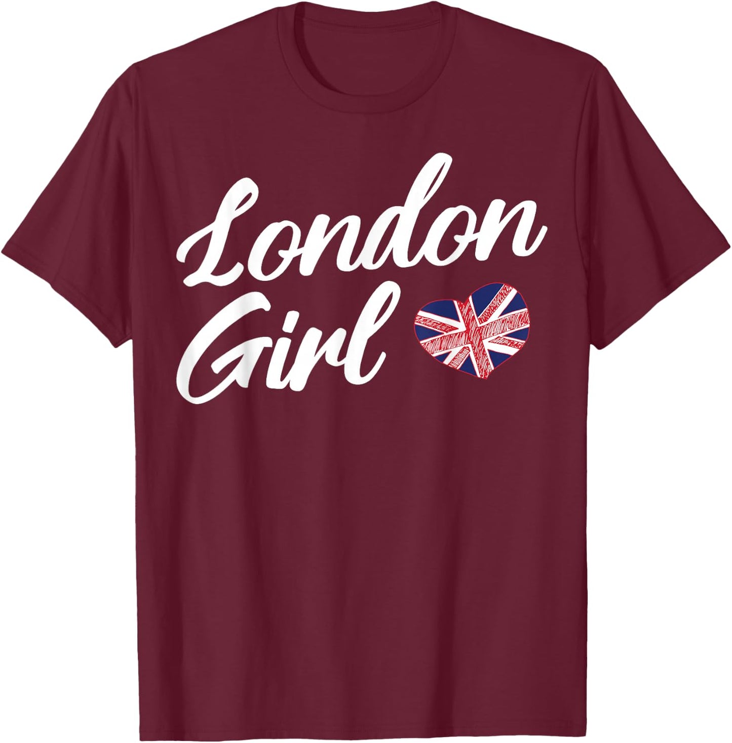 London Girl United Kingdom London T-Shirt - T-Shirt | Maroon