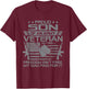 Proud Son Of An Army Veteran My Dad Paid For It T-Shirt - T-Shirt | Maroon