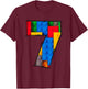 7 Years Old Blocks Building Master Builder 7th Birthday Kid T-Shirt - T-Shirt | Maroon