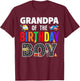Grandpa Of The Birthday Boy Transportation Family Matching T-Shirt - T-Shirt | Maroon