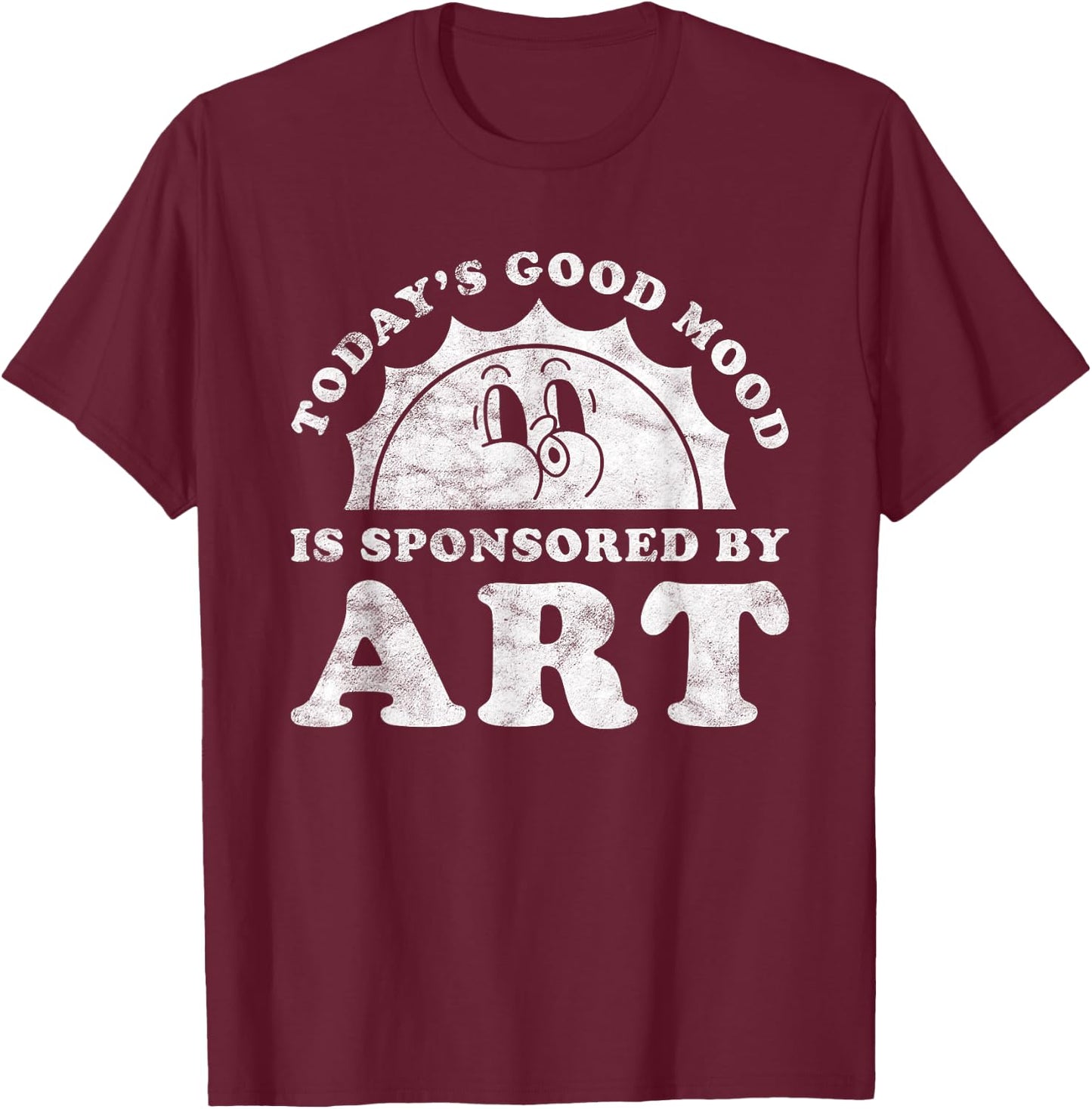 Funny Cute Retro Vintage Art or Art Teacher T-Shirt - T-Shirt | Maroon