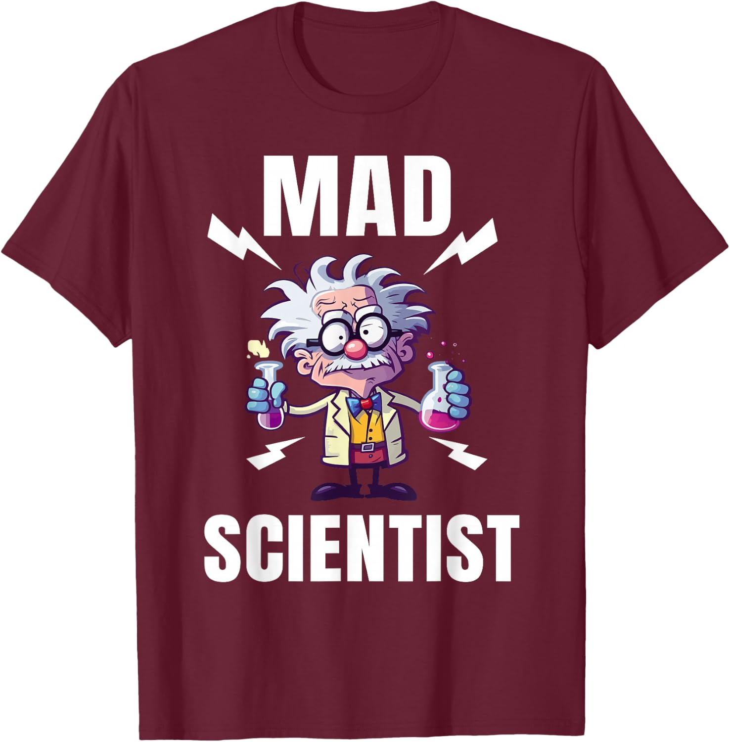 Mad Scientist Shirt Kids Toddler Boys Girls Child Science T-Shirt - T-Shirt | Maroon