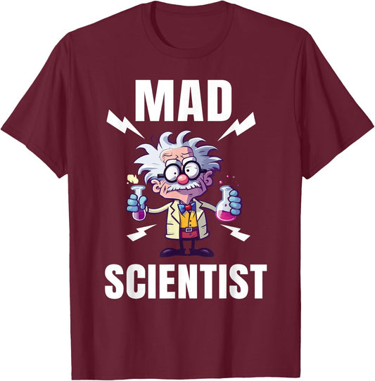 Mad Scientist Shirt Kids Toddler Boys Girls Child Science T-Shirt - T-Shirt | Maroon