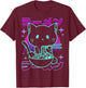 Anime Ramen Cat Retro Japanese Noodles Aesthetic Kawaii cat T-Shirt - T-Shirt | Maroon