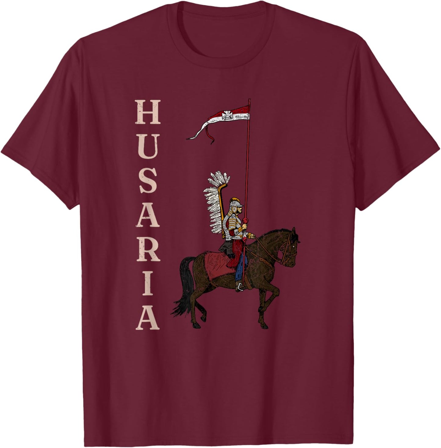 Poland husaria Polish winged hussars military Polska Krakow T-Shirt - T-Shirt | Maroon