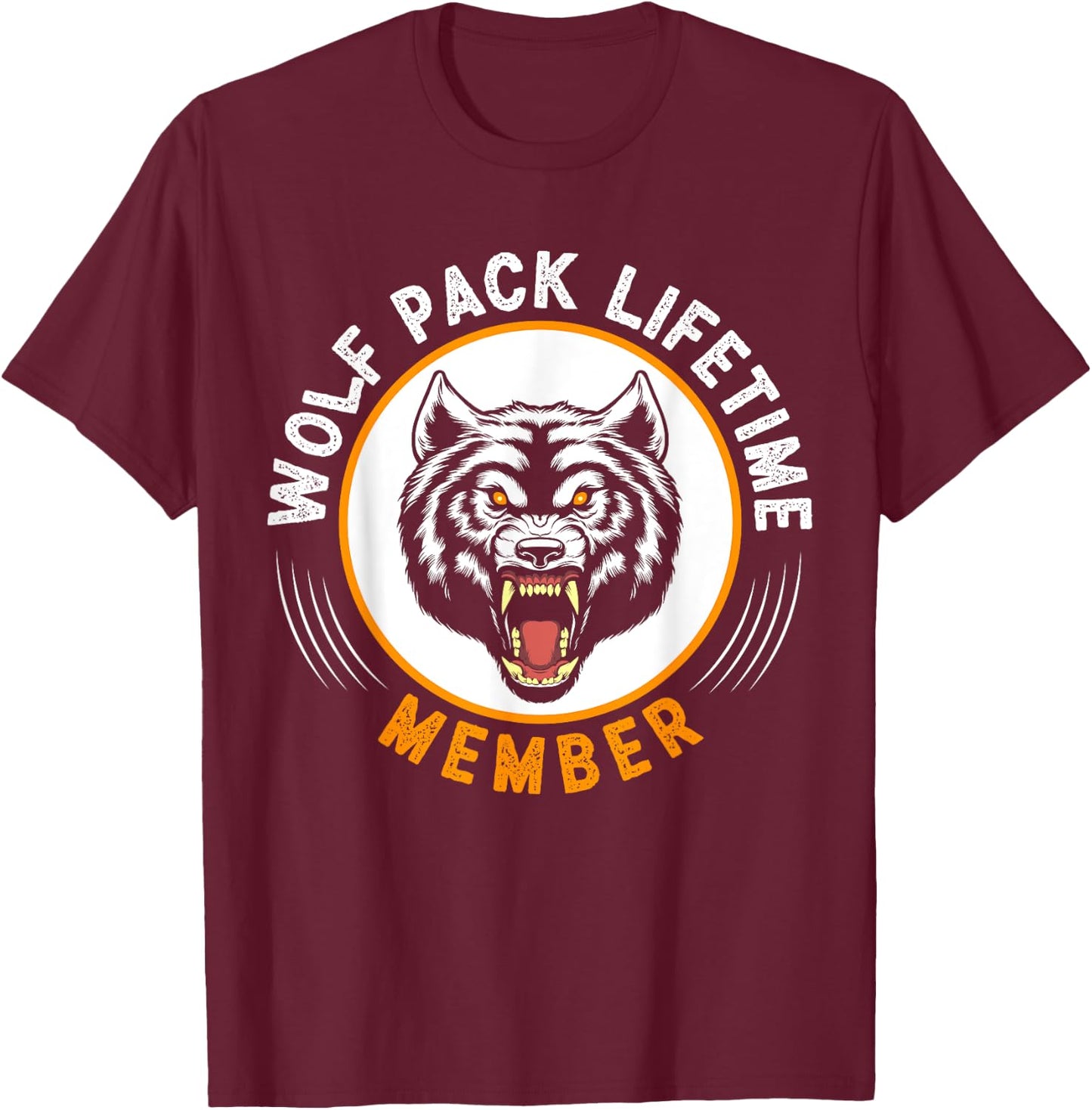 Wolf Pack Lifetime Member T-Shirt - T-Shirt | Maroon