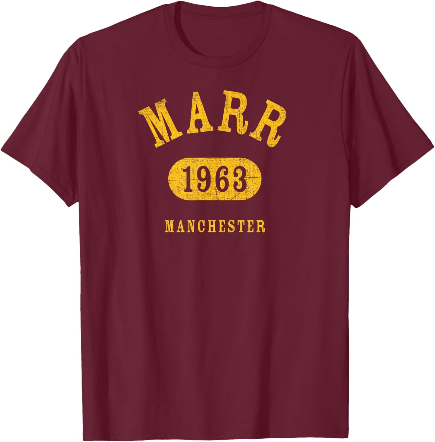 MARR Athletic Design With Details T-Shirt - T-Shirt | Maroon