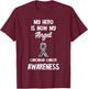 My Hero Angel Zebra Ribbon Carcinoid Cancer Awareness T-Shirt - T-Shirt | Maroon