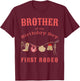 Brother Bro First Rodeo 1st Birthday Cowboy Family Matching T-Shirt - T-Shirt | Maroon