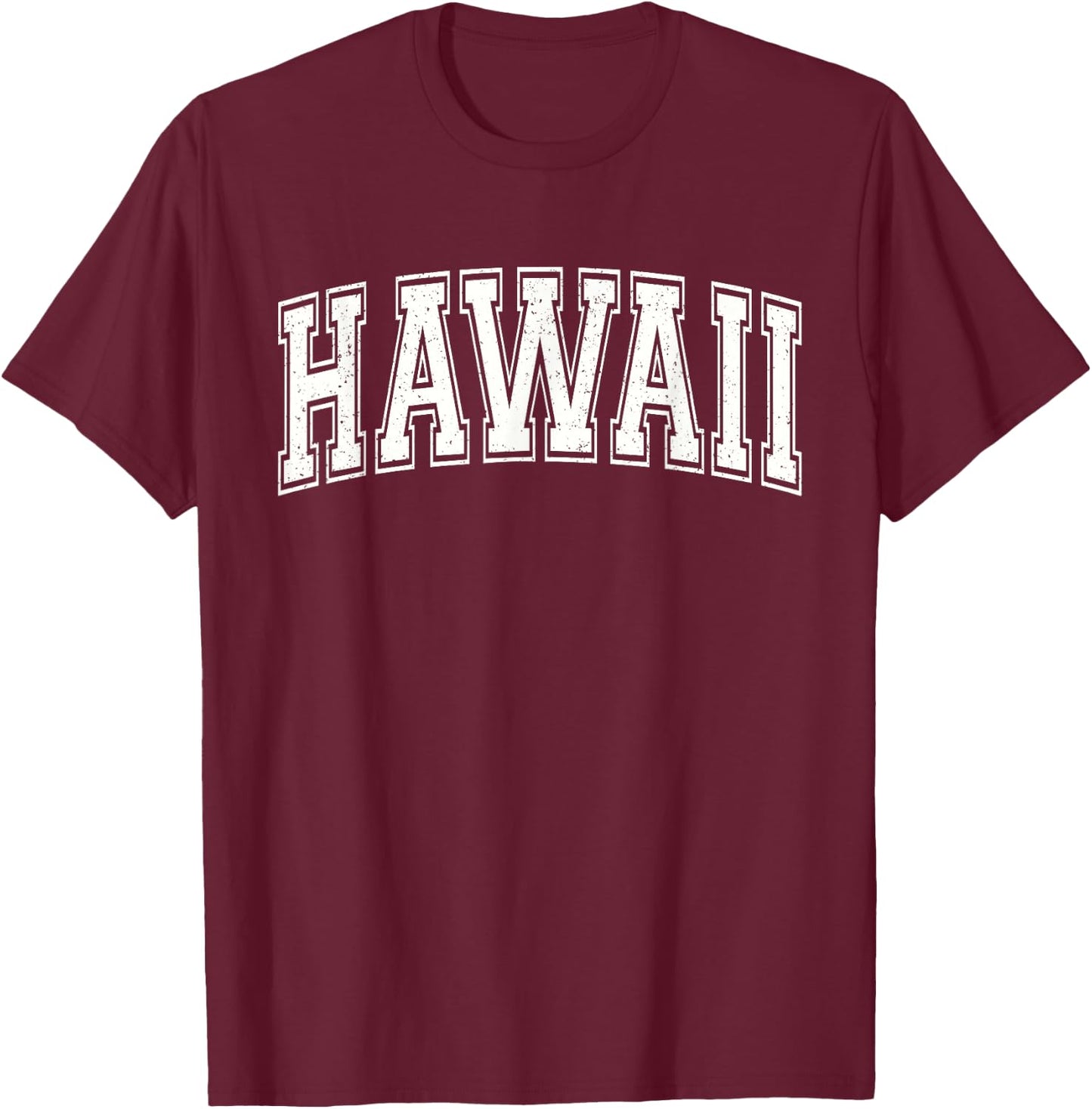 Hawaii Varsity Sports Athletic Jersey Style T-Shirt - T-Shirt | Maroon