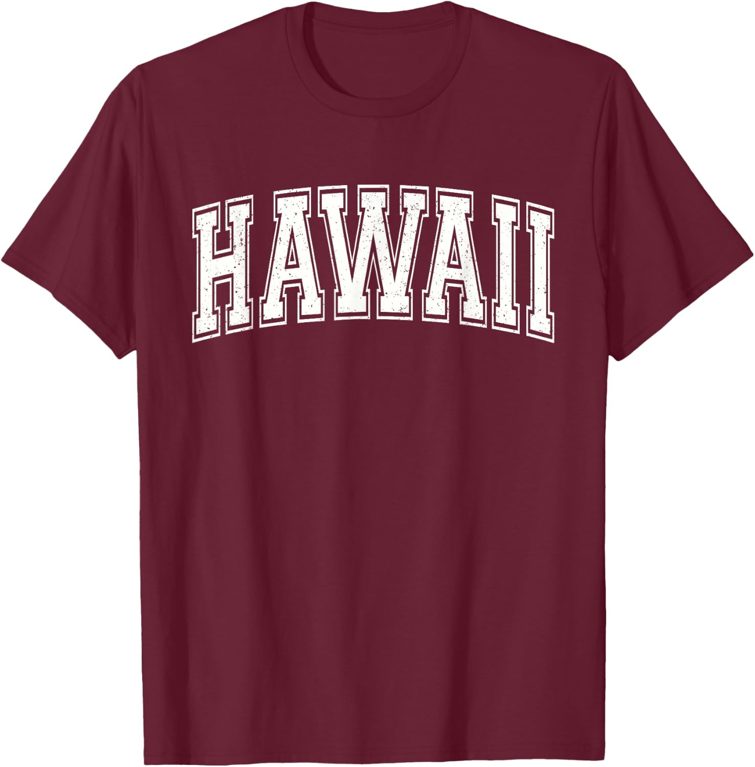 Hawaii Varsity Sports Athletic Jersey Style T-Shirt - T-Shirt | Maroon