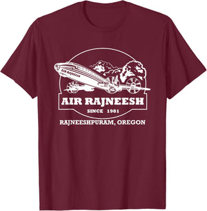 Air Rajneesh | Bhagwan Osho Shree Rajneesh T-Shirt - T-Shirt | Maroon