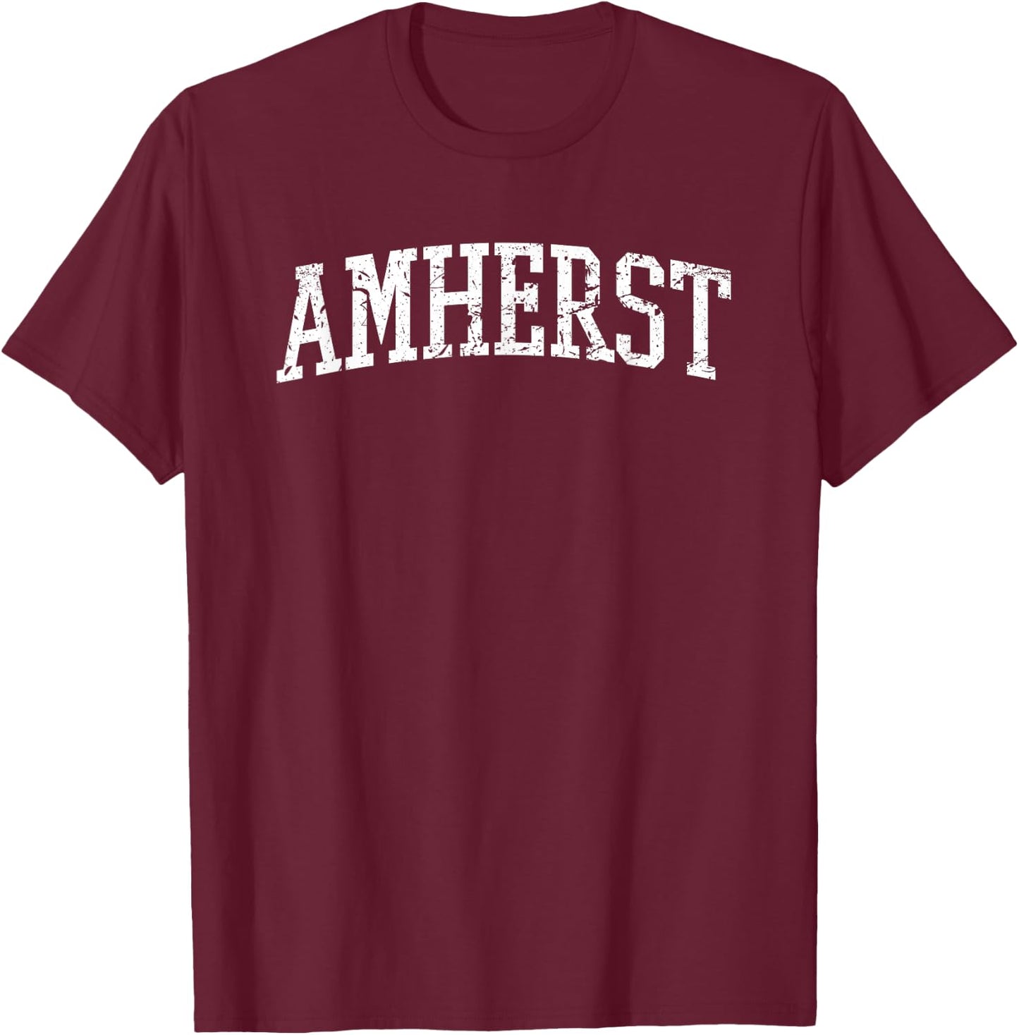Amherst Mass.- Throwback Design - Vintage Worn Classic T-Shirt - T-Shirt | Maroon