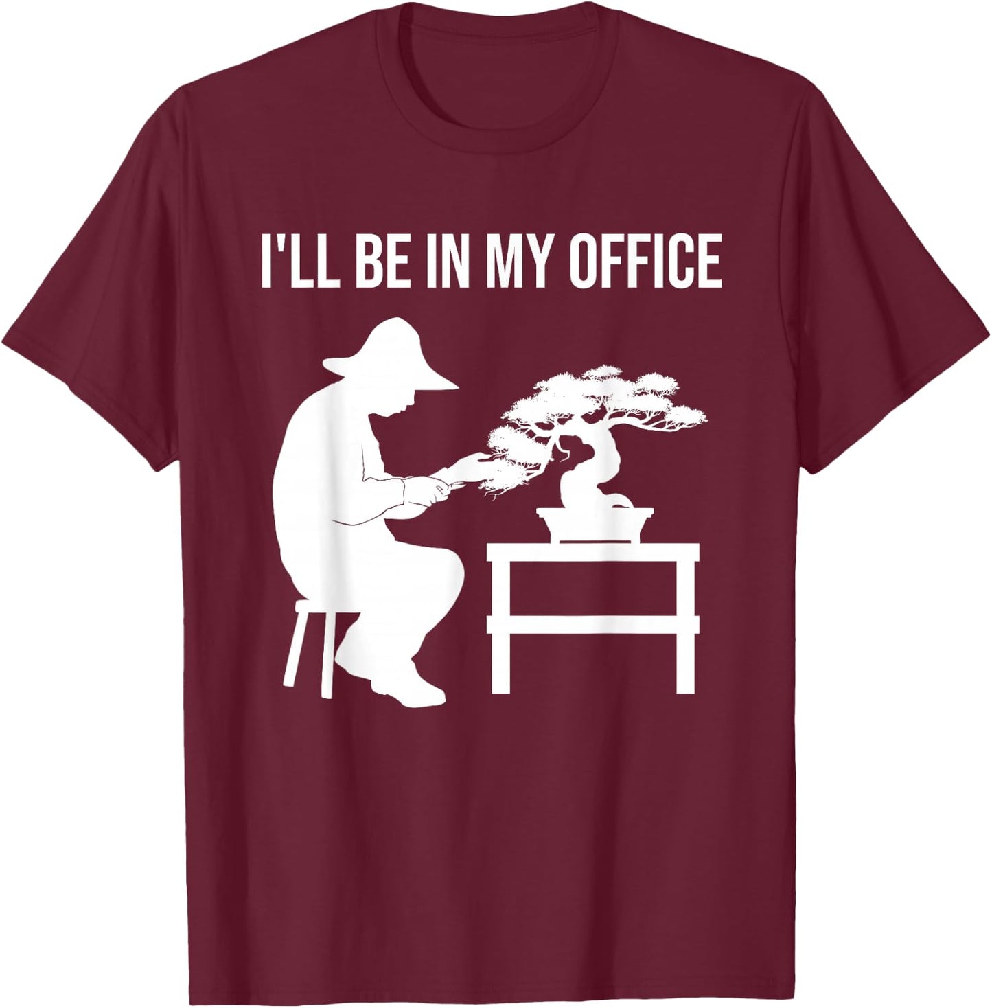 Funny Bonsai Tree Design Women Japanese Gardening T-Shirt - T-Shirt | Maroon