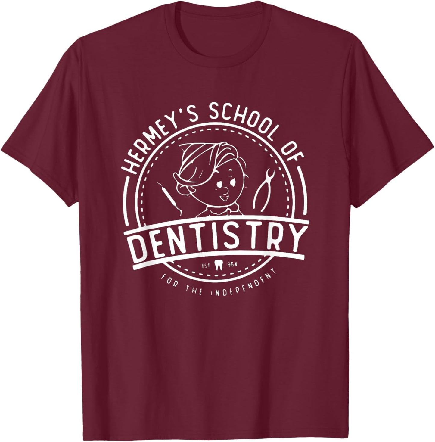 Hermey’s School of Dentistry Christmas Dental Hygienist T-Shirt - T-Shirt | Maroon