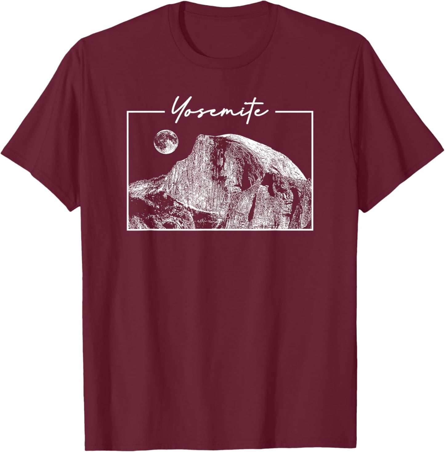 Yosemite California Half-Dome National Park Retro Women T-Shirt - T-Shirt | Maroon