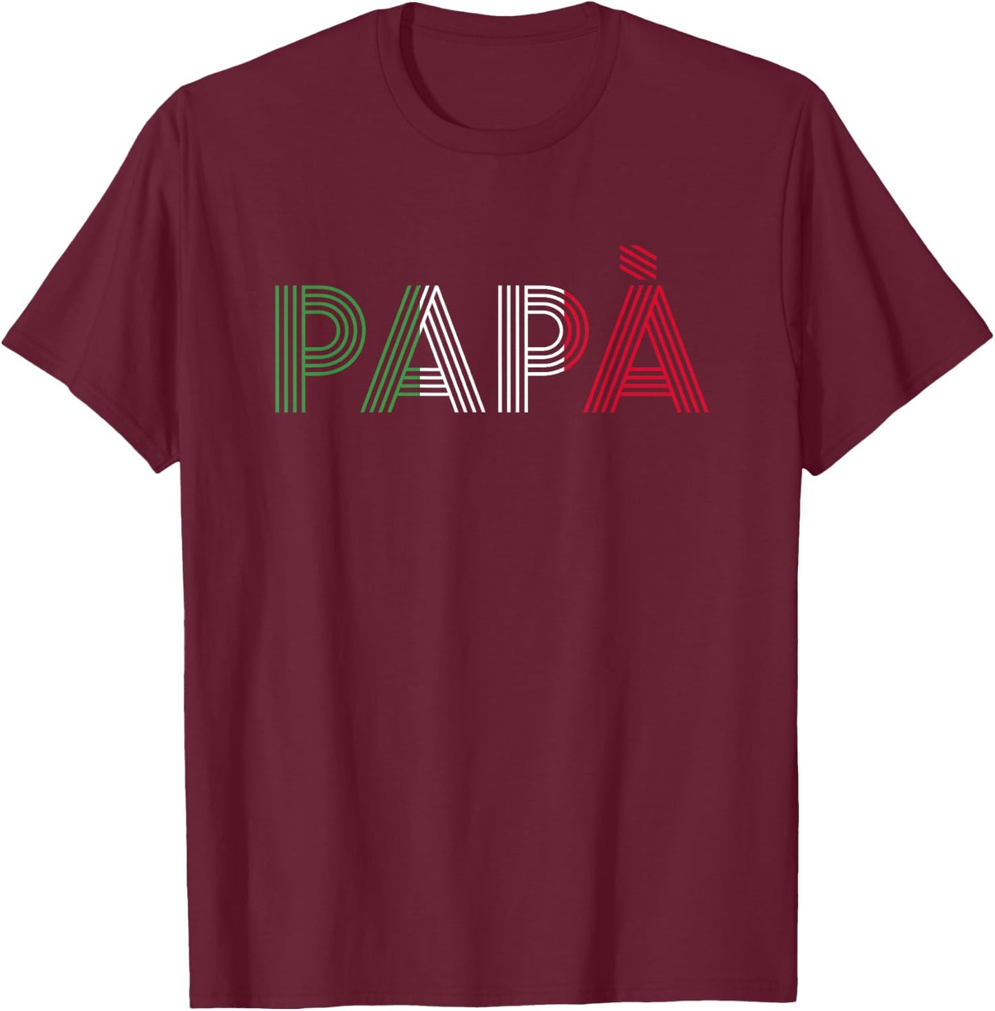Dad Italian Family Roots Italy Home Country Papà T-Shirt - T-Shirt | Maroon