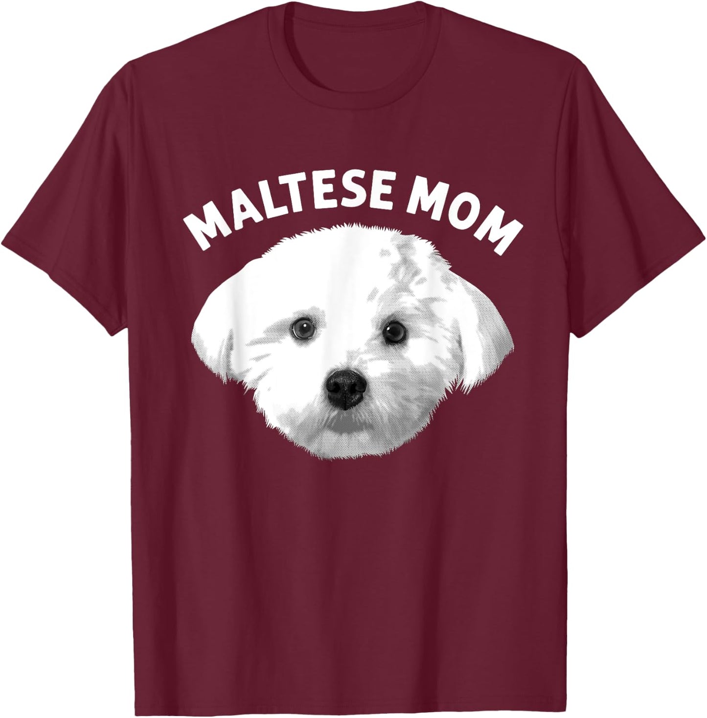 Cool Maltese Mom Girls Dog Groomer Dog Lover Owner T-Shirt - T-Shirt | Maroon