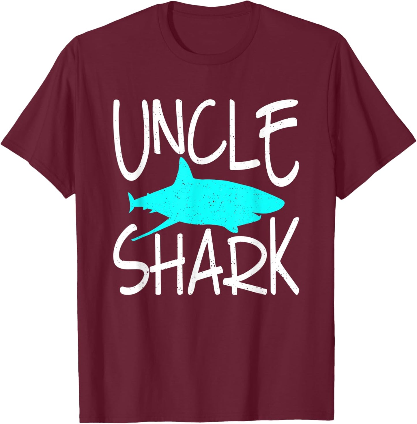 Uncle Shark Family Brother Shark Lover T-Shirt - T-Shirt | Maroon