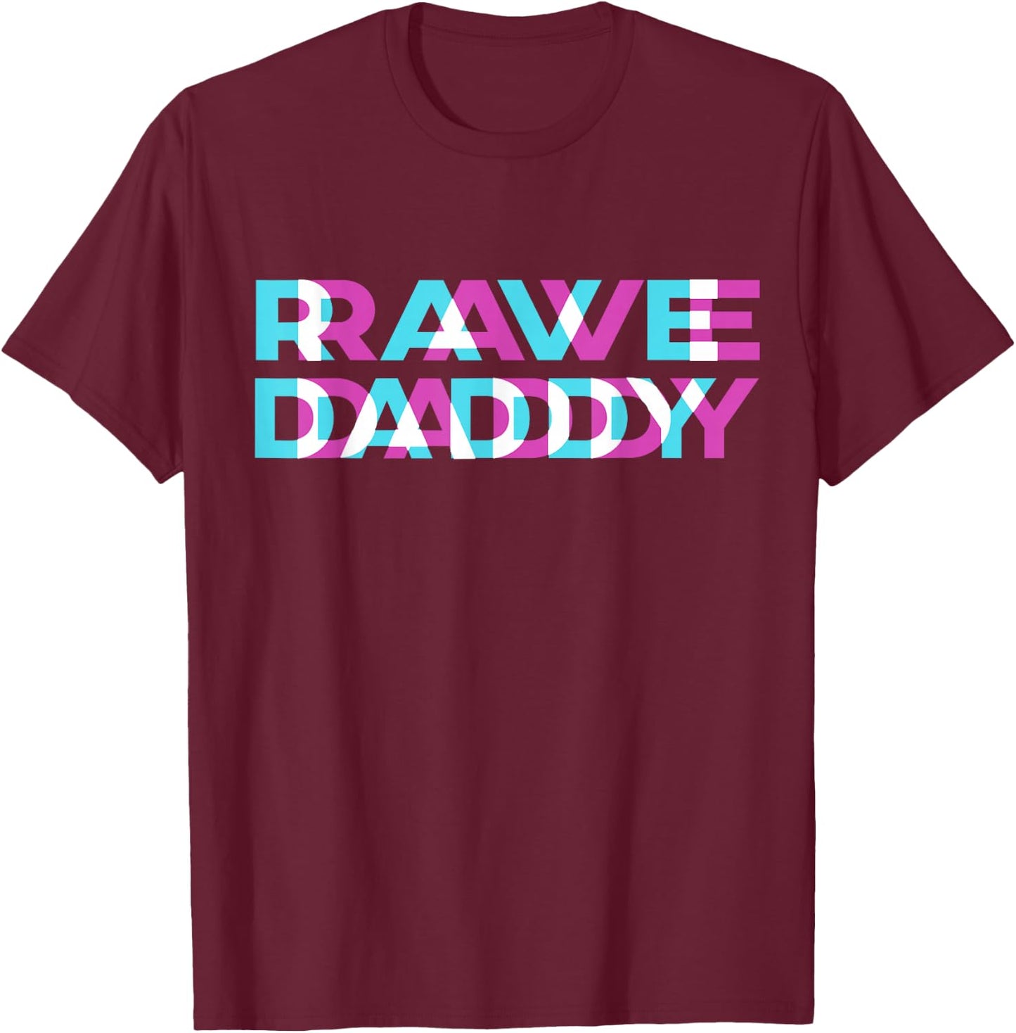 Rave EDM Daddy Music Festival Father Optical Trippy Illusion T-Shirt - T-Shirt | Maroon