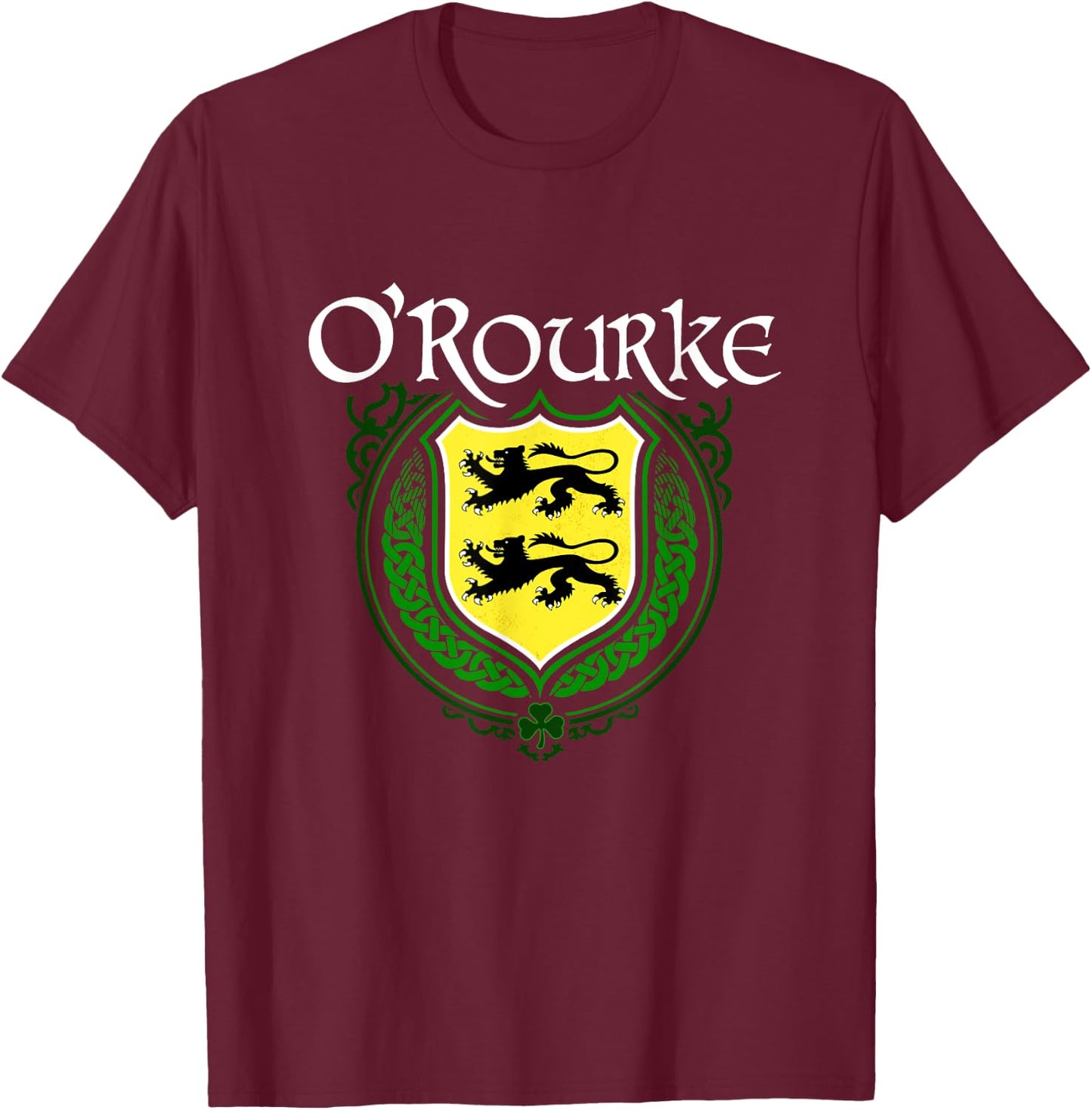 O'Rourke Surname Irish Clan Tartan Badge Ireland T-Shirt - T-Shirt | Maroon