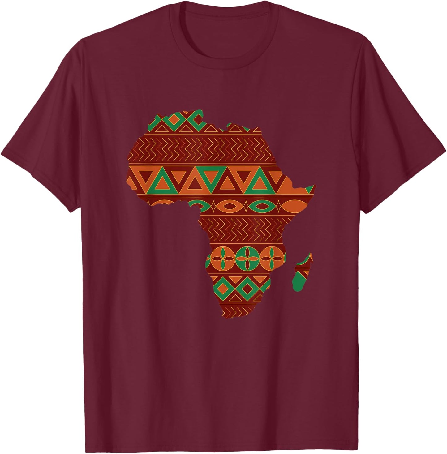 Proud Africa African Country Flags Continent Love T-Shirt - T-Shirt | Maroon