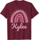 Kylee Name Personalized Funny Women Pink Rainbow Kylee T-Shirt - T-Shirt | Maroon