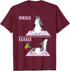Unicorn Yoga Inhale Exhale Fart Funny T-Shirt - T-Shirt | Maroon