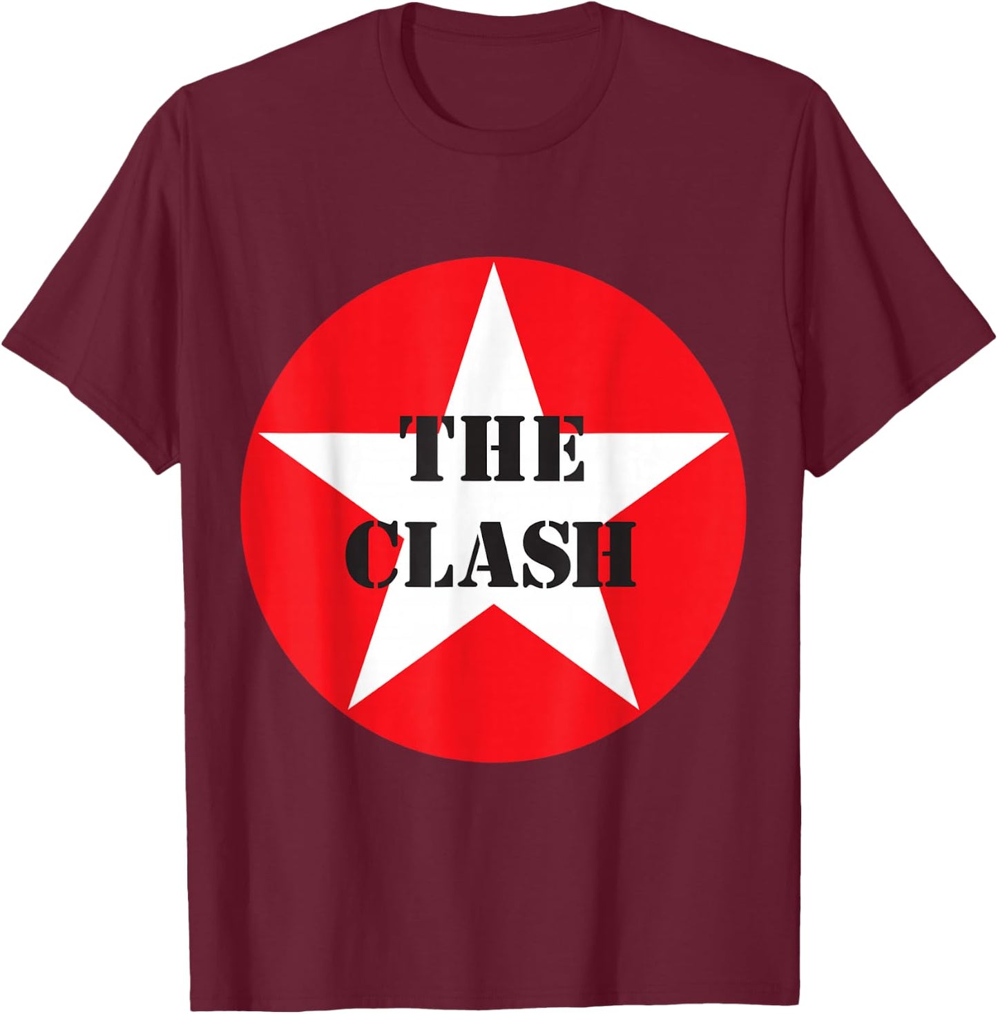 The Clash - Circle Star T-Shirt - T-Shirt | Maroon