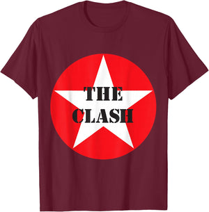 The Clash - Circle Star T-Shirt - T-Shirt | Maroon