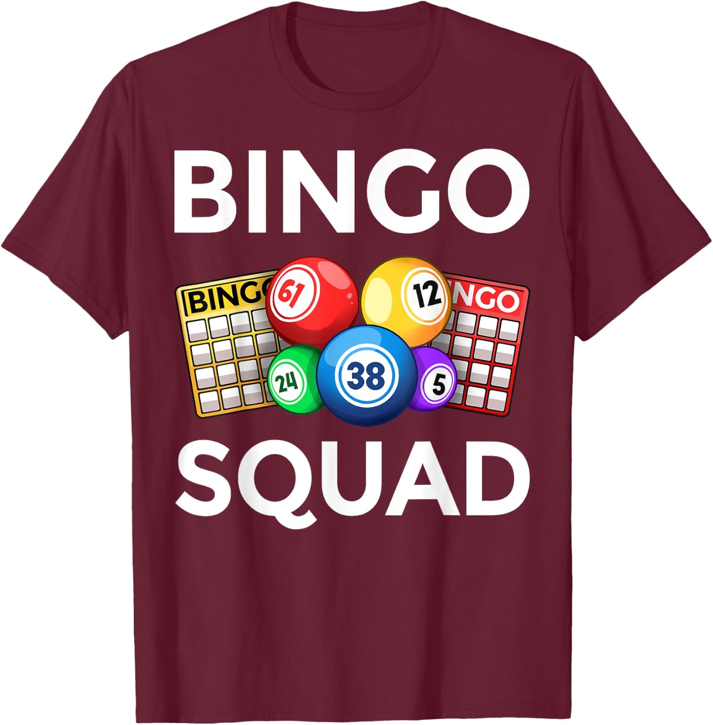 Cute Bingo Designs Women Bingo Lovers Players Casino Small T-Shirt - T-Shirt | Maroon