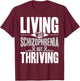 Schizophrenia Awareness Month Support Living With Schizophrenia Schizophrenia Awareness , Black, -Adults, Small, Short Sleeve, , Modern Awareness Ribbon, Letter Print, Pull On T-Shirt - T-Shirt | Maroon