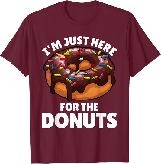 Donut Art Women Food Doughnut Dessert Donut Lover T-Shirt - T-Shirt | Maroon