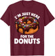 Donut Art Women Food Doughnut Dessert Donut Lover T-Shirt - T-Shirt | Maroon