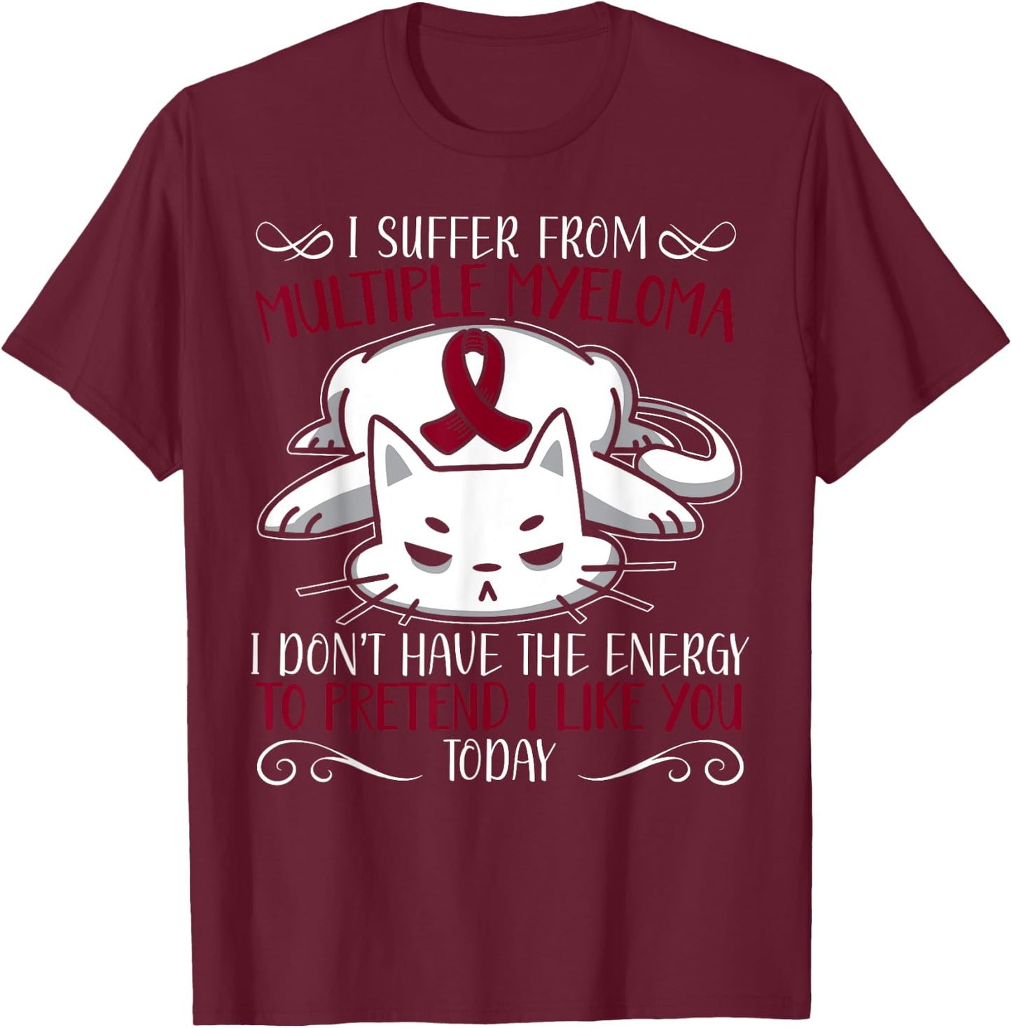 Multiple Myeloma Warrior Myeloma Cancer Awareness T-Shirt - T-Shirt | Maroon