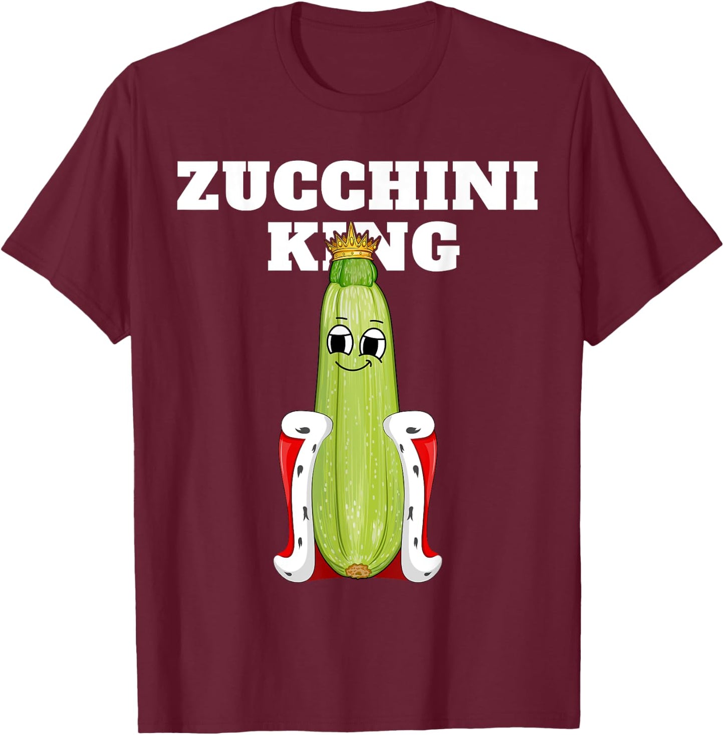 Zucchini King | Zucchini | Boys Zucchini T-Shirt - T-Shirt | Maroon